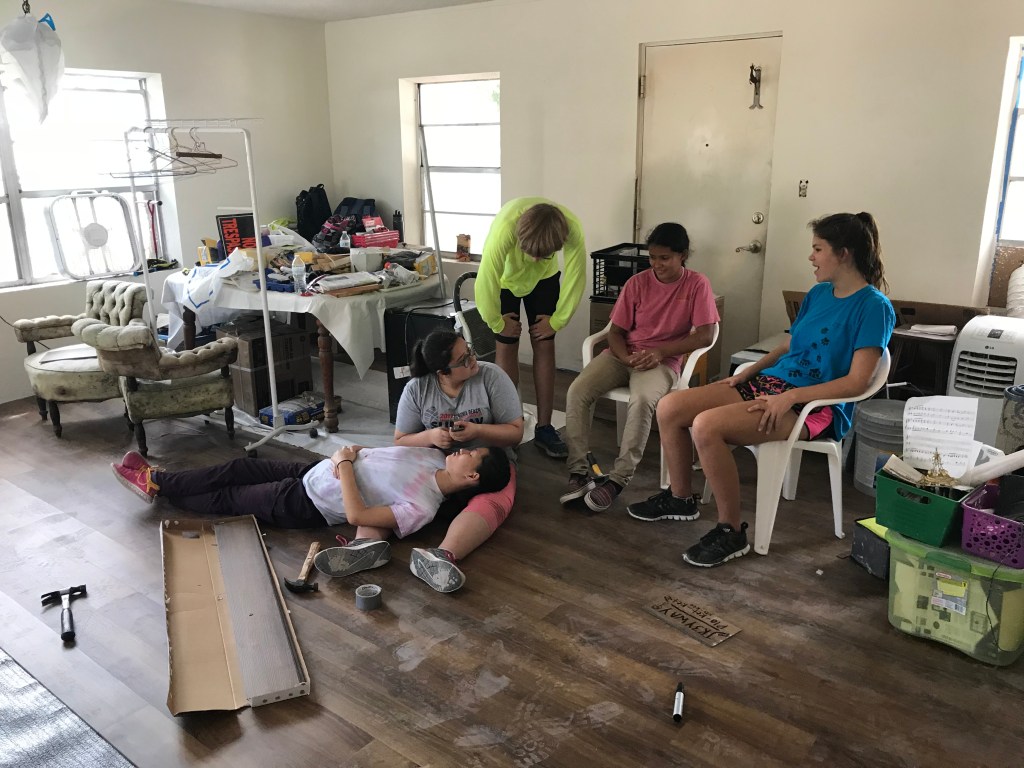 Young people on a youth mission team